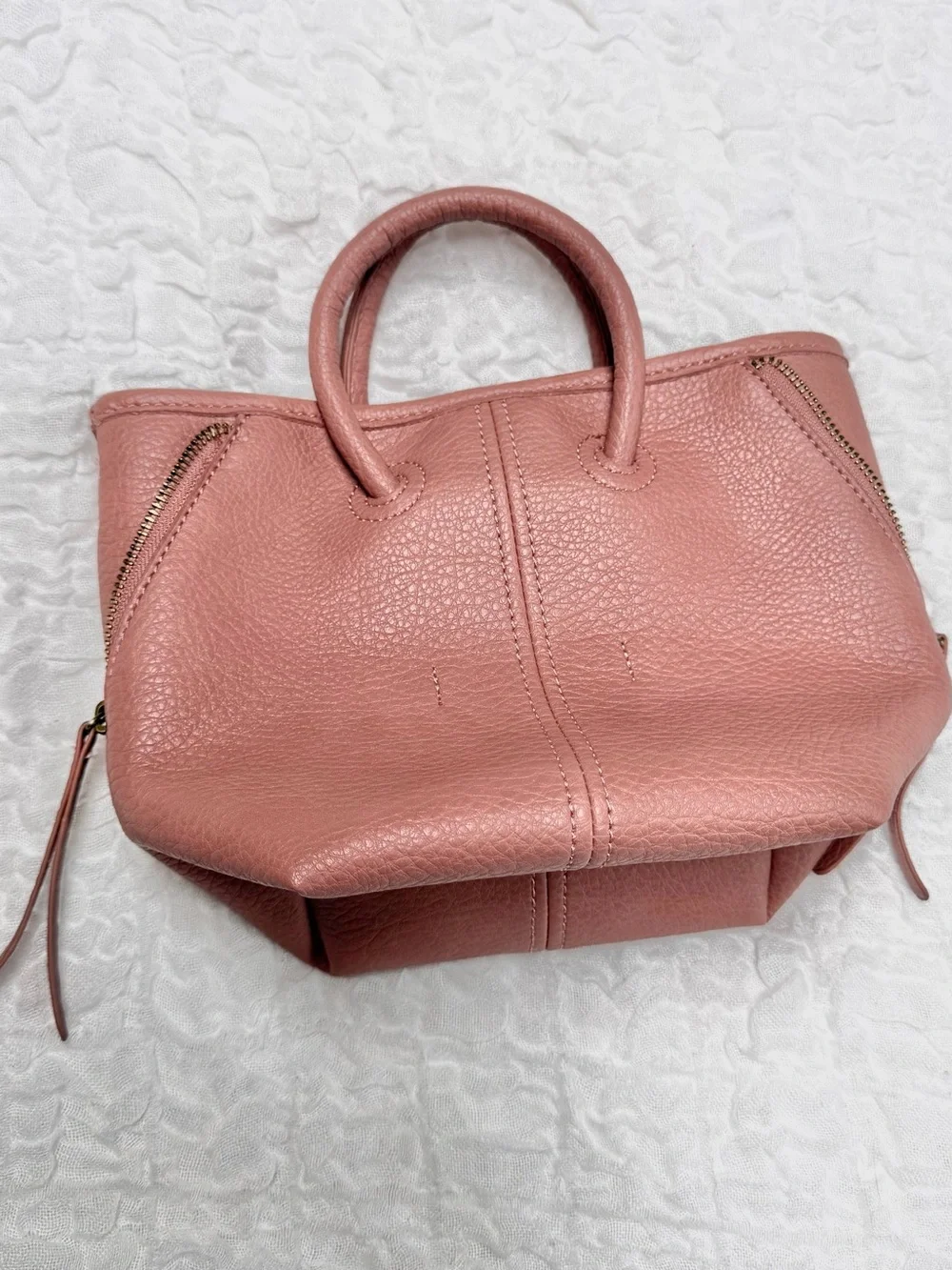 Anthropologie Vegan Leather Mini Bag in a Desert Rose